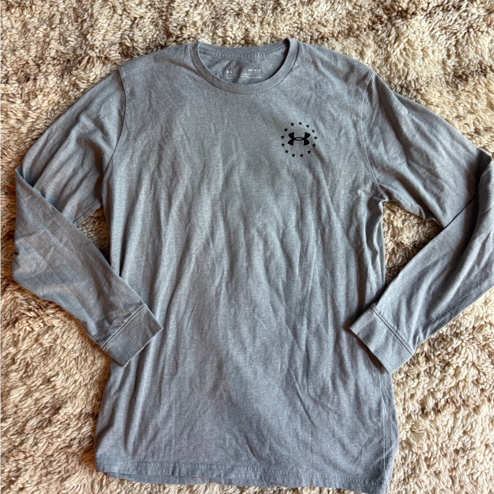 Under Armour Men's Freedom Steel Gray Long Sleeve Tee